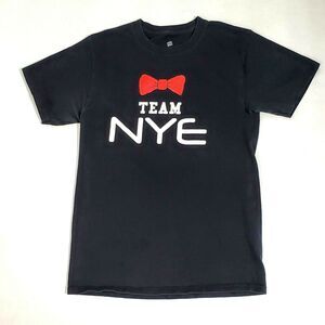 Team NYE Mens S T-Shirt Black Heavy Science Rules Bill Nye The Science Guy